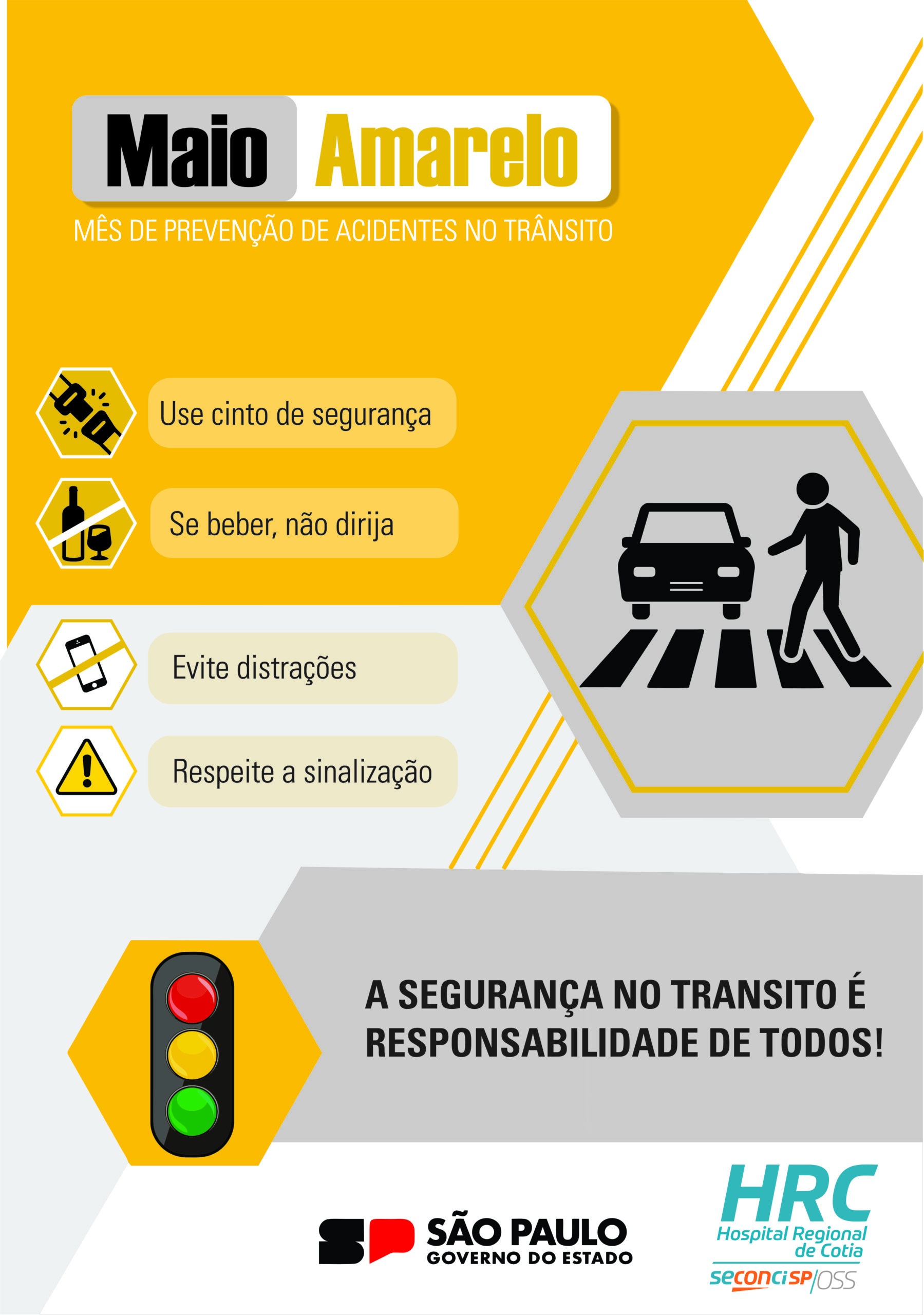 Maio Amarelo – Mês de Prevenção de Acidentes no Trânsito